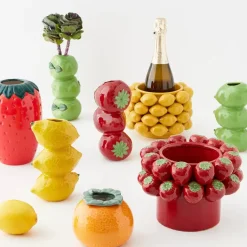 GigiandTom Strawberry Bouquet Ceramic Vase