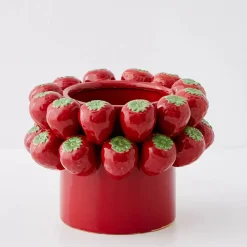 GigiandTom Strawberry Bouquet Ceramic Vase