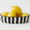GigiandTom Stripe Shallow Ceramic Serving Bowl