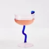 GigiandTom Swirl Stem Cocktail Glass Pink/Blue
