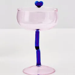 GigiandTom Swirl Stem Cocktail Glass Pink/Blue