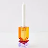 GigiandTom Candle Holders*Technicolour Crystal Taper Candle Holder Amber Purple