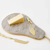 GigiandTom Tropicana Brass Cheese Knife Set