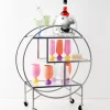 GigiandTom Vintage Style Bar Cart Silver