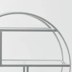 GigiandTom Vintage Style Bar Cart Silver