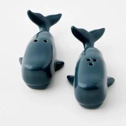 GigiandTom Wally Whale Ceramic Salt & Pepper Shakers